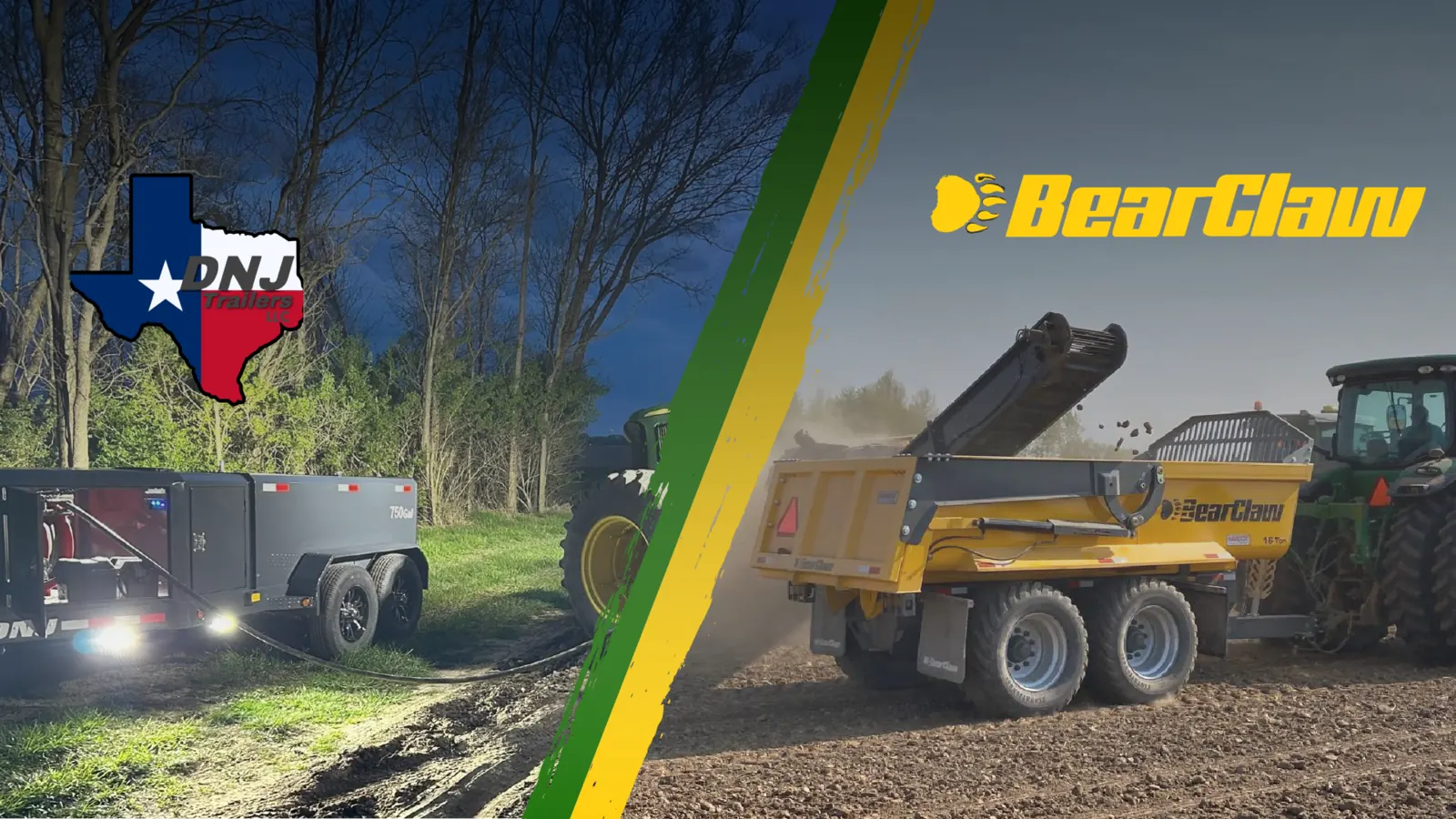 Muckerheide Ag fuel and dump trailers at work in the field